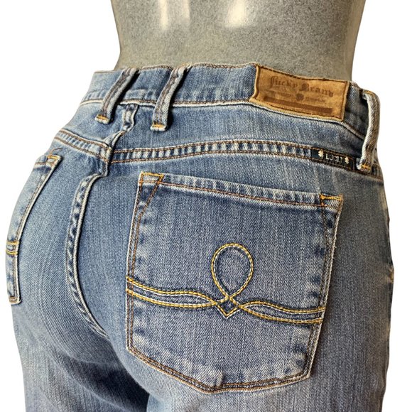 Lucky Brand Sofia Boot Ankle Womens Jeans Tag 8/29 Blue Cropped Mid-Rise W30xL30 - Picture 12 of 12